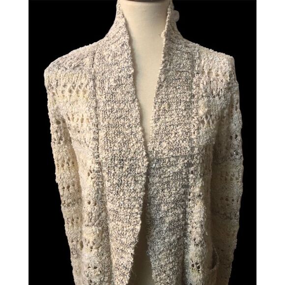 Anthropologie Knitted & Knotted Soubrette Marled Sequin Cardigan - Picture 2 of 12